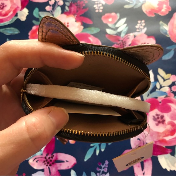 Fossil Rose Gold Fox 🦊 Coin Purse, NWT - Picture 3 of 4
